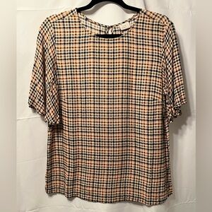 a new day Multicolor Plaid Blouse